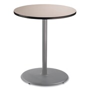 NATIONAL PUBLIC SEATING Cafe Table, 36in. Diameter x 42h, Round Top/Base, Gray Nebula Top, Gray Base CG13636RB1GY